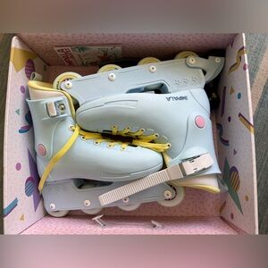 Impala Lightspeed Inline Skates in Sky Blue and Yellow